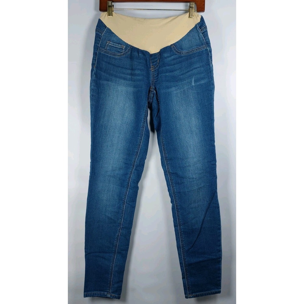 INDIGO BLUE Maturnity Skinny Jean Size Medium Blue Secret Fit Belly *READ